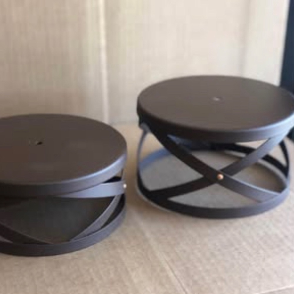 Modern Matte Rust Metal Accent Stands